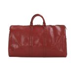 Louis Vuitton "Keepall 55" Leather Weekend Bag