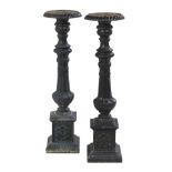 Pair of Cast Iron Outdoor Flower Pot Stands