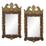 Pair of George II-Style Parcel-Gilt Mirrors