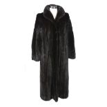 Dark Chocolate Brown Full-Length Mink Coat