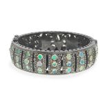 Opal and Diamond Bangle Bracelet