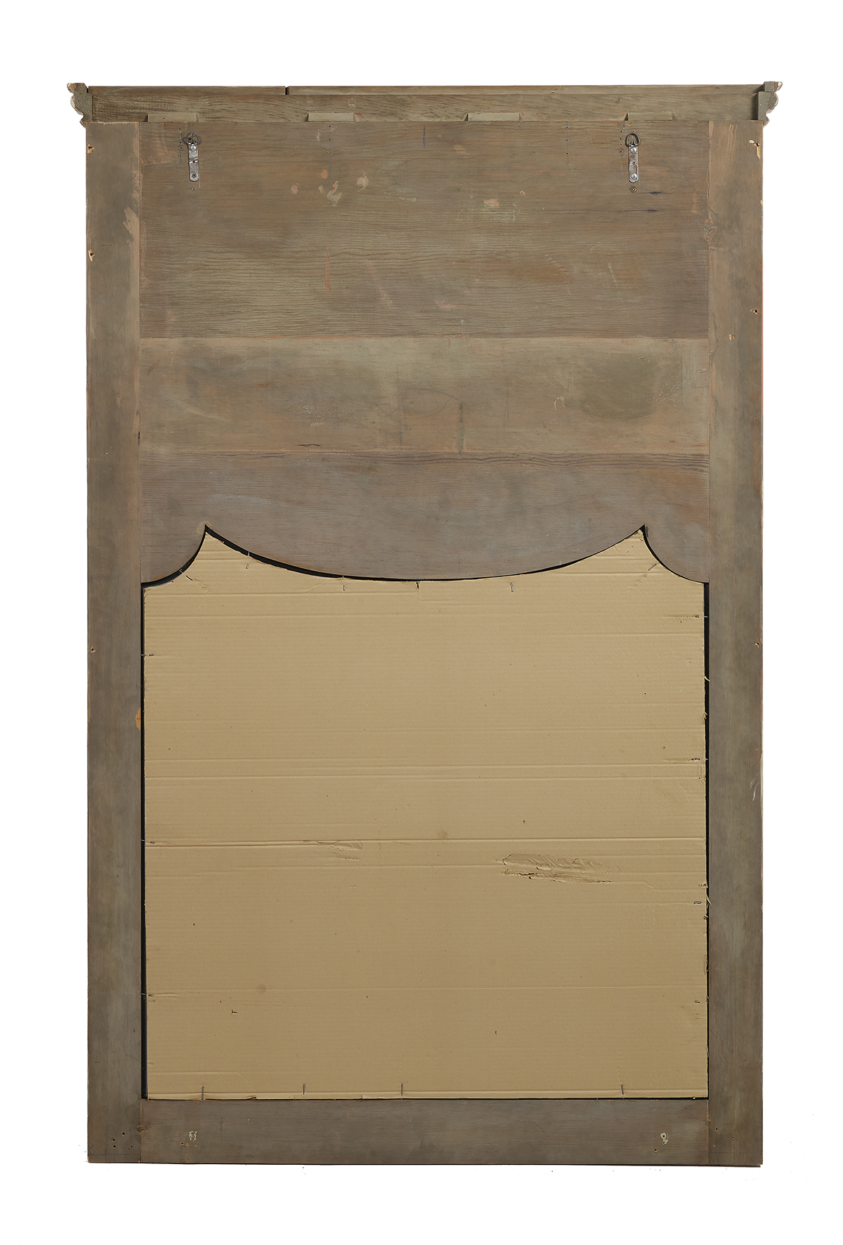 Fine Bleached Pine and Lindenwood Trumeau Mirror - Image 2 of 2