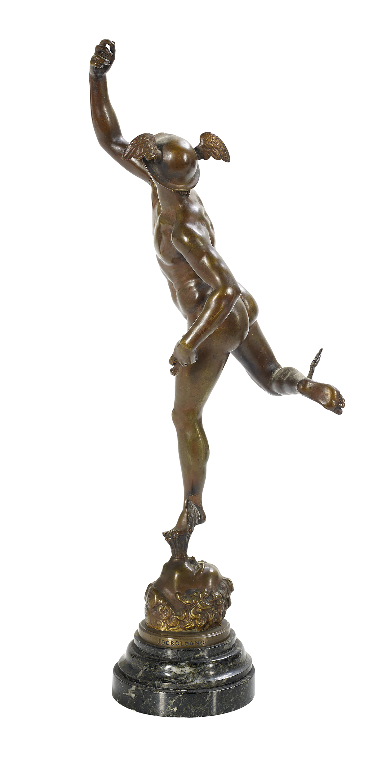 Italian Patinated Bronze of "Mercury" - Image 3 of 4