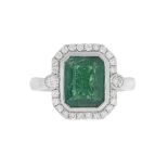 Emerald and Diamond Ring