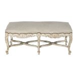 Louis XV-Style Polychrome Bench