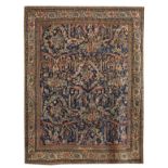 Signed Antique Persian Mahal Carpet