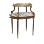 Louis XVI-Style Marble-Top Tiered Table