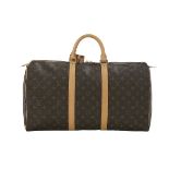Louis Vuitton Monogram "Keepall 50" Travel Bag