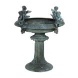 Bronze Neoclassical-Style Bird Bath
