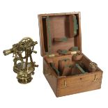 English Cased Brass Theodolite