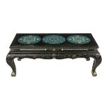Chinese Cloisonne-Mounted Coffee Table