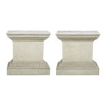 Pair of Polychrome and Marble-Top Console Tables