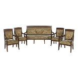 Restauration Five-Piece Mahogany Salon Suite