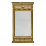 Louis XVI-Style Giltwood and Polychrome Mirror