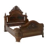 American Rococo Revival Mahogany Bedstead