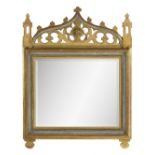 Italian Gothic-Style Polychrome Mirror