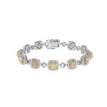 Yellow and White Diamond Bracelet