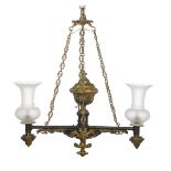 Rare Regency Argand Chandelier