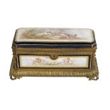 Sevres-Style Polychromed Porcelain Jewel Casket