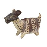 Chancay Black-Painted Clay Goat Effigy Vessel