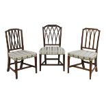 Group of Three Federal Mahogany Side Chairs