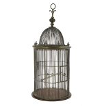 Brass and Wooden Birdcage in the Regency Taste