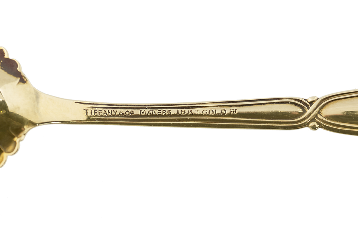 Ten Tiffany & Co. 18K Gold Demitasse Spoons - Image 3 of 3