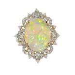 Opal and Diamond Ring