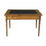 French Provincial Walnut and Slate-Top Table/Desk