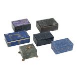 Collection of Six Stone Boxes
