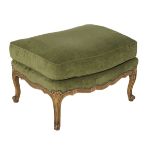 Louis XV-Style Fruitwood Ottoman