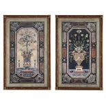 Large Pair of Italian Pietra Dura Design Panels