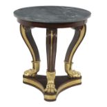 Empire-Style Faux Marble-Top Center Table