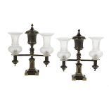 Pair of William IV Gothic Revival Argand Lamps