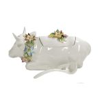 Italian Porcelain Bull-Form Soup Tureen