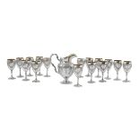 American Silver Water Pitcher and Goblets