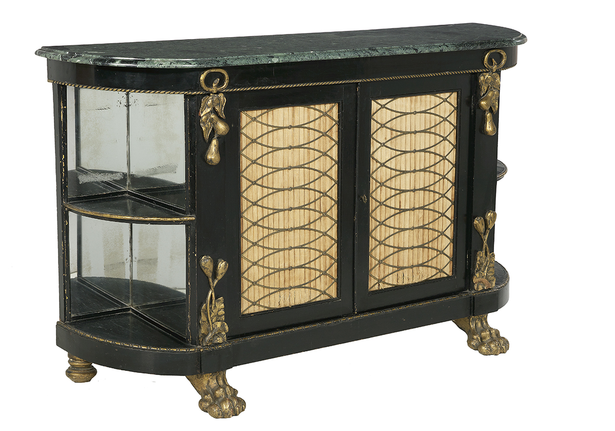 Regency Parcel-Gilt and Marble-Top Credenza - Image 2 of 2