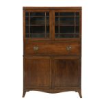 George III Mahogany Secretary Bookcase