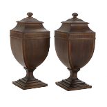 Pair of Colonial Revival Mahogany Knife Boxes