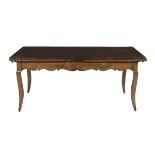 French Provincial Fruitwood Draw-End Dining Table