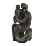 Patinated Bronze of a Mother and Child