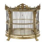 Louis XV-Style Parcel-Giltwood and Wire Birdcage