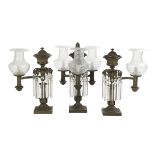 Three-Piece Classical Revival Argand Lamp Set