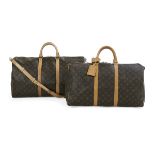 Two Vintage Monogram Louis Vuitton Travel Bags