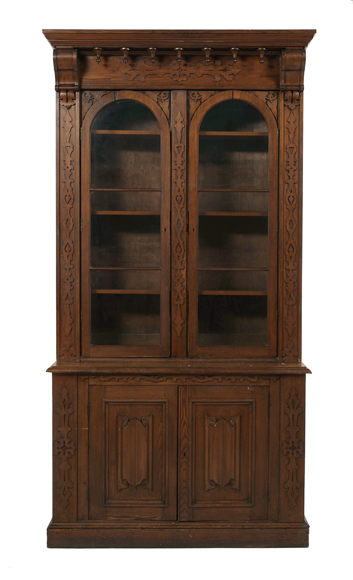 Pair of American Gothic Revival Bookcases - Image 2 of 6