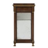 French Empire Circassian Walnut Pier Mirror