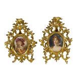 Two Handsome Hand-Painted Porcelain Plaques