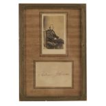 Andrew Johnson Autograph and Carte de Visite