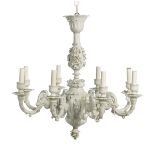 Baroque-Style Blanc de Chine Chandelier