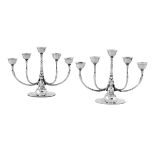 Pair of Georg Jensen Sterling Silver Candelabra